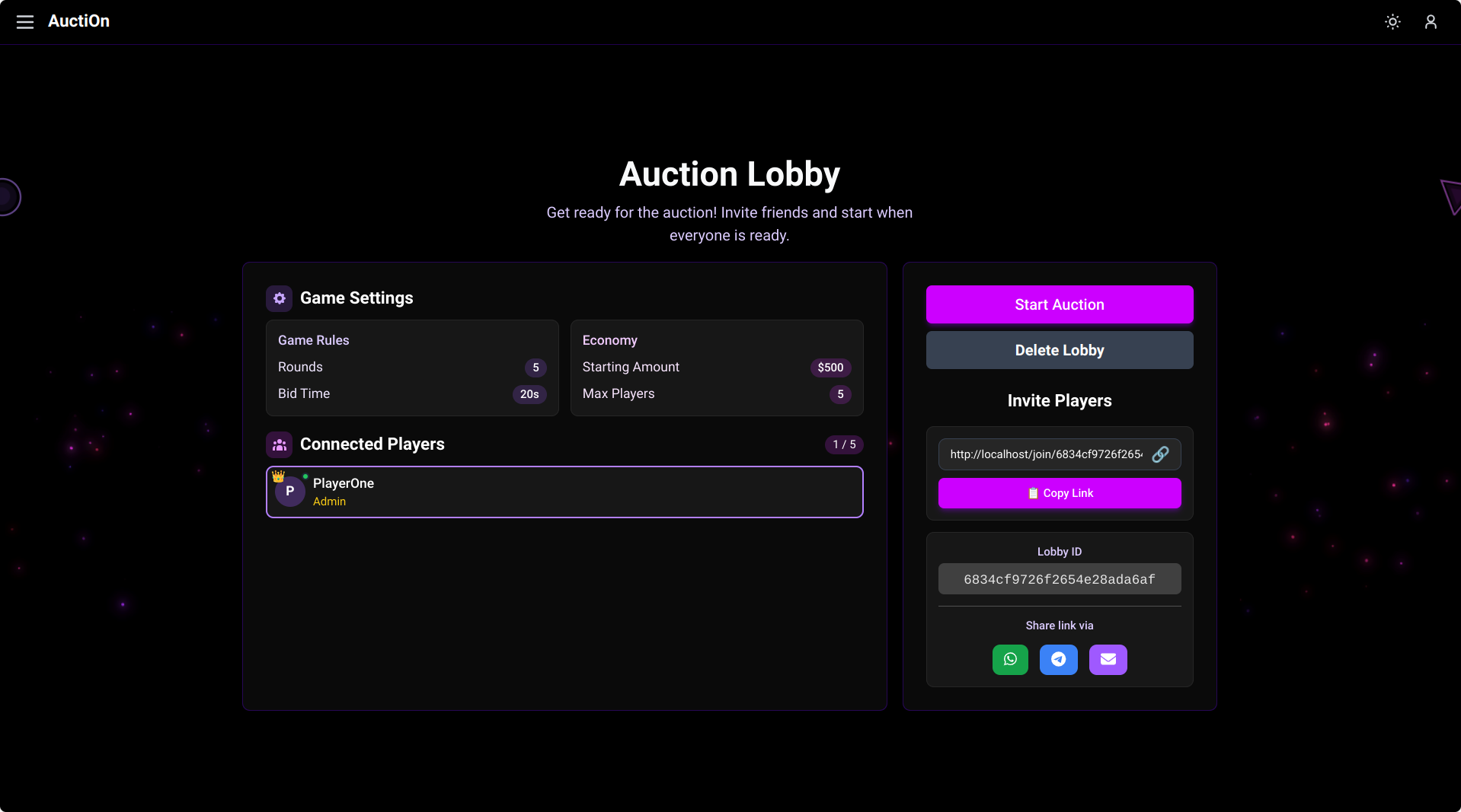 Lobby Screenshot